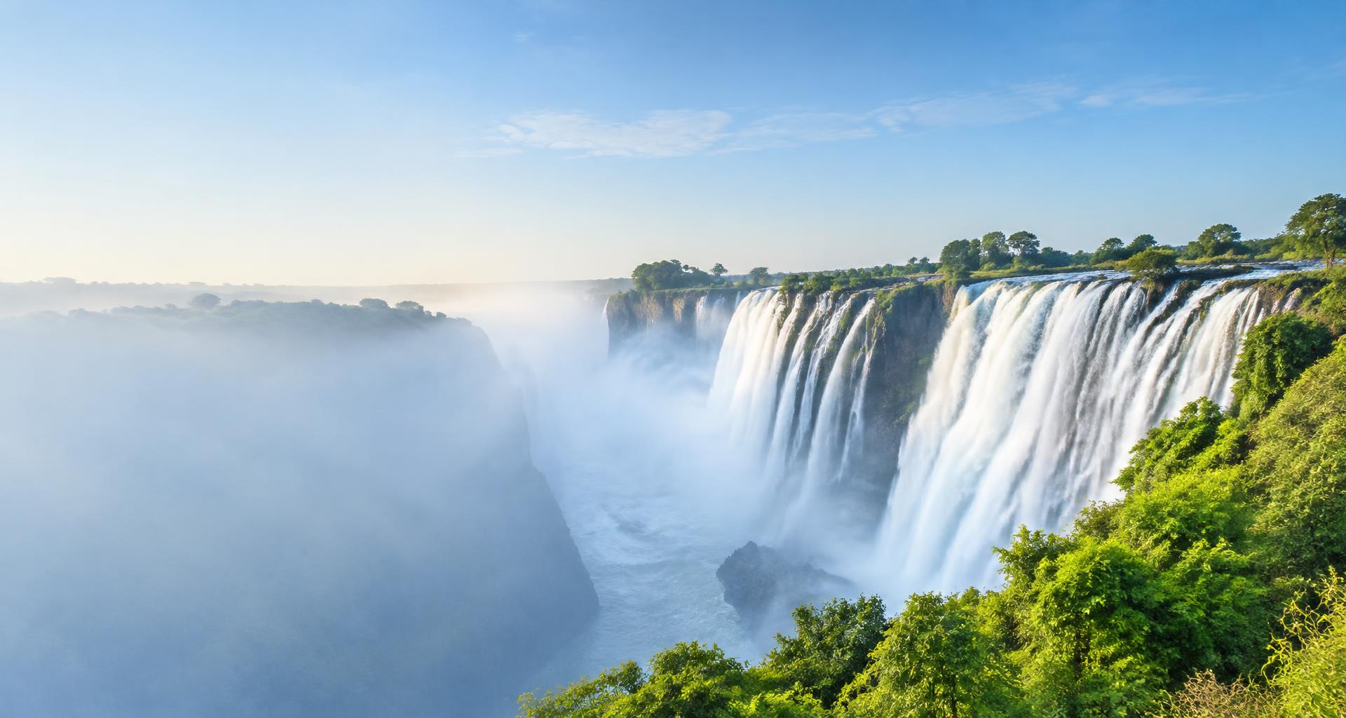 Victoria Falls in morning light — scenic illustration
